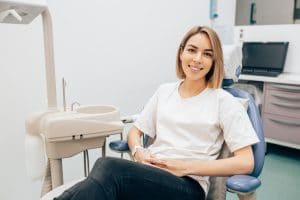 woman ready for periodontal treatment