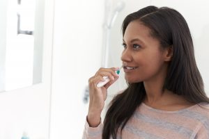 brushing teeth