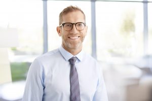 man with healthy gums smiling